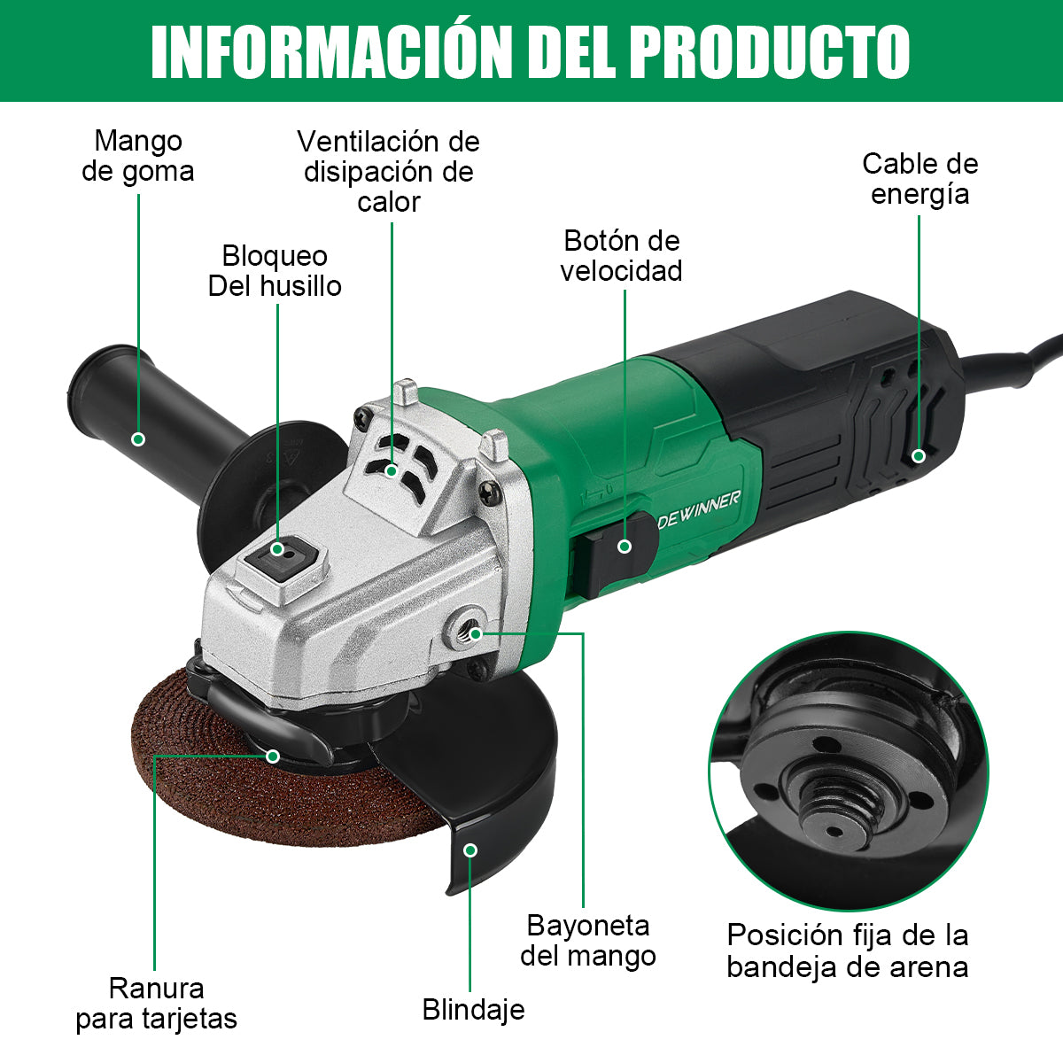 DEWINNER   DW-35 Amoladora angular