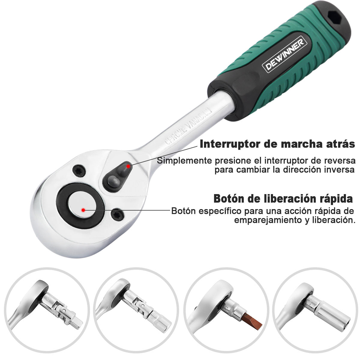 DEWINNER De Herramientas Mecanica Dados Acerokit82 Pzas