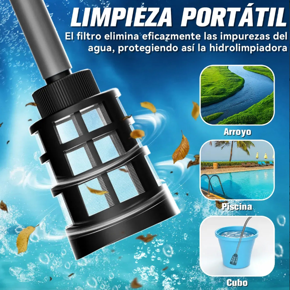 Hidrolavadora Inalambrica 21v Bateria ,6 En 1 Boquilla ,Manguera De 5m ,4.5l/m 280w Dewinner