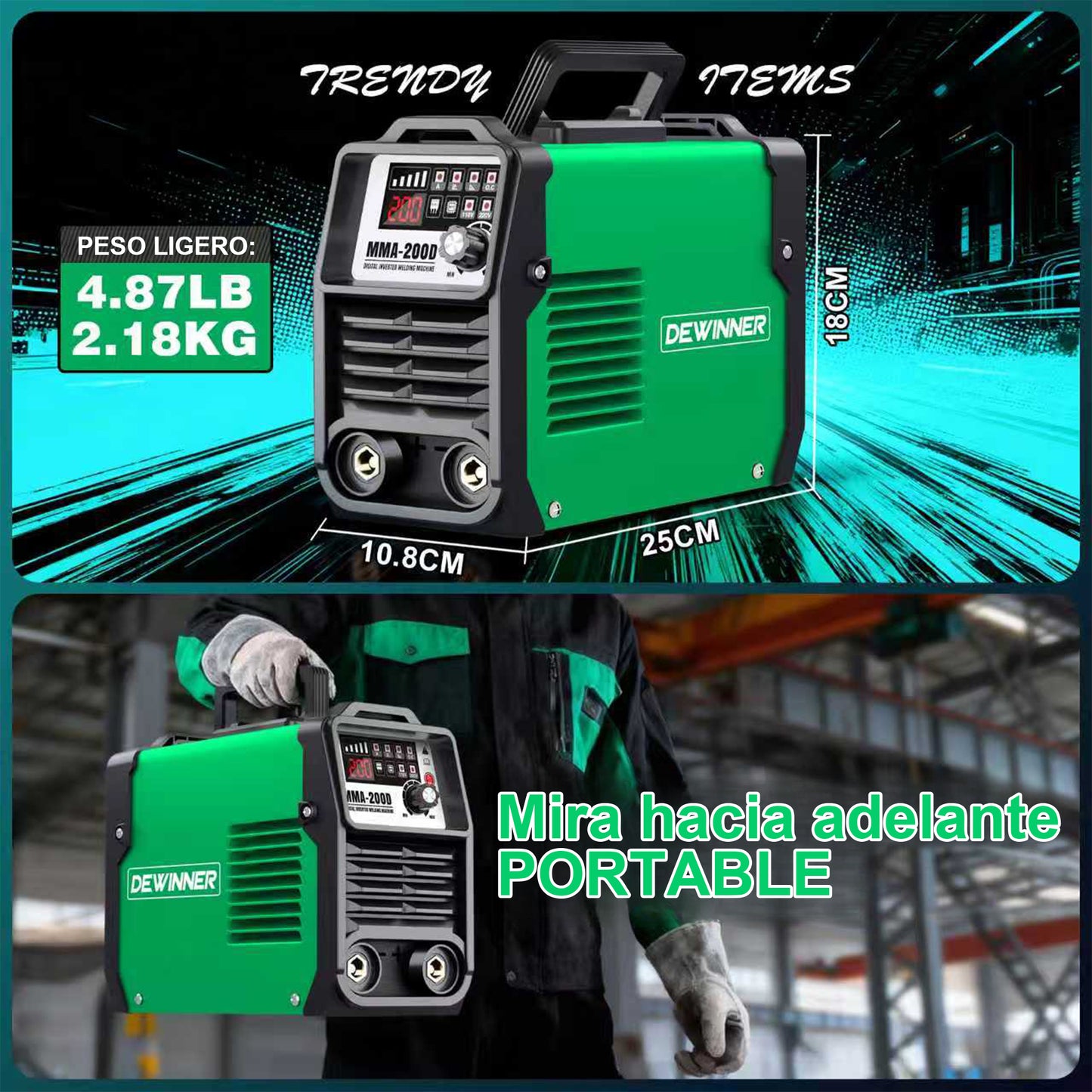 DEWINNER Soldador manual portátil de doble voltaje