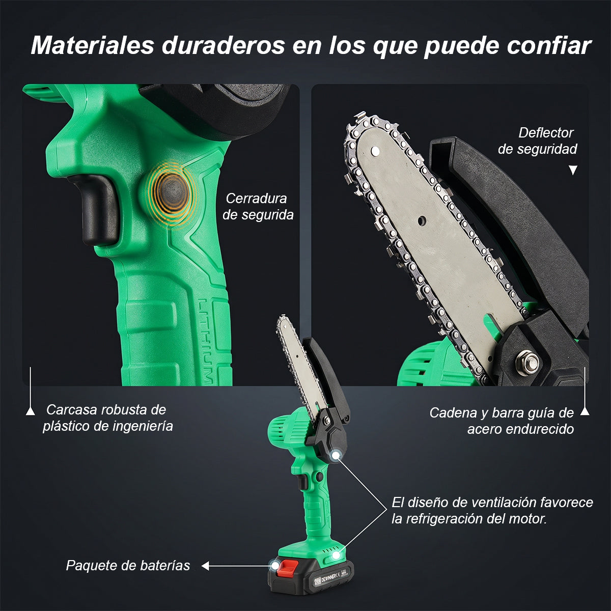 Mini Motosierra Inalámbrica 500w 2000rpm 2 En 1 ( 4 Pulgadas, 6 pulgadas ) Dewinner