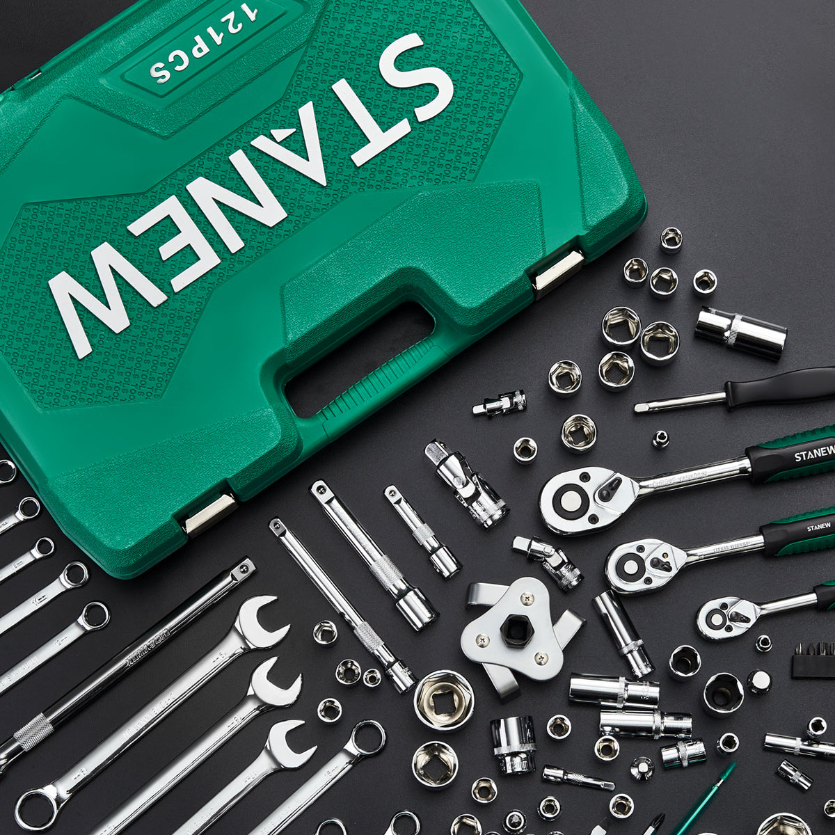 Juego De Herramientas Reparación De Automóviles Stanew 121pz