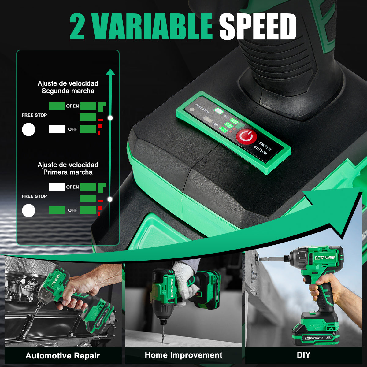 Atornillad De lmpacto DEWINNER3722