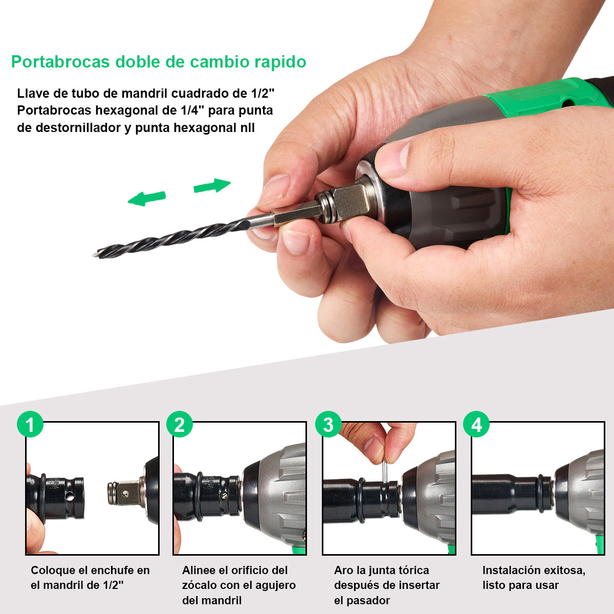 Atornillador de impacto 3722+ Martillo rotativo 916 sin escobillas