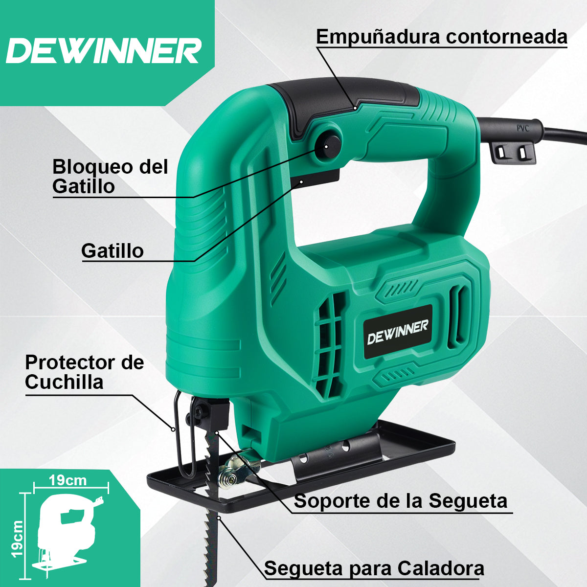 Sierra Caladora Eléctrica Profesional 750w Dewinner