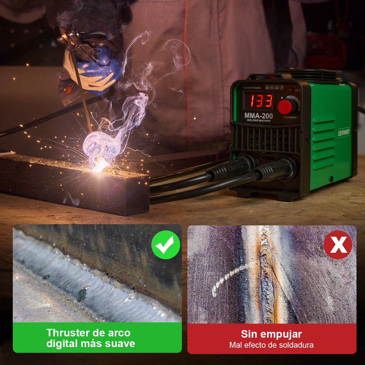 Soldadora Electrica Dewinner 110v Verde oscur-60Hz