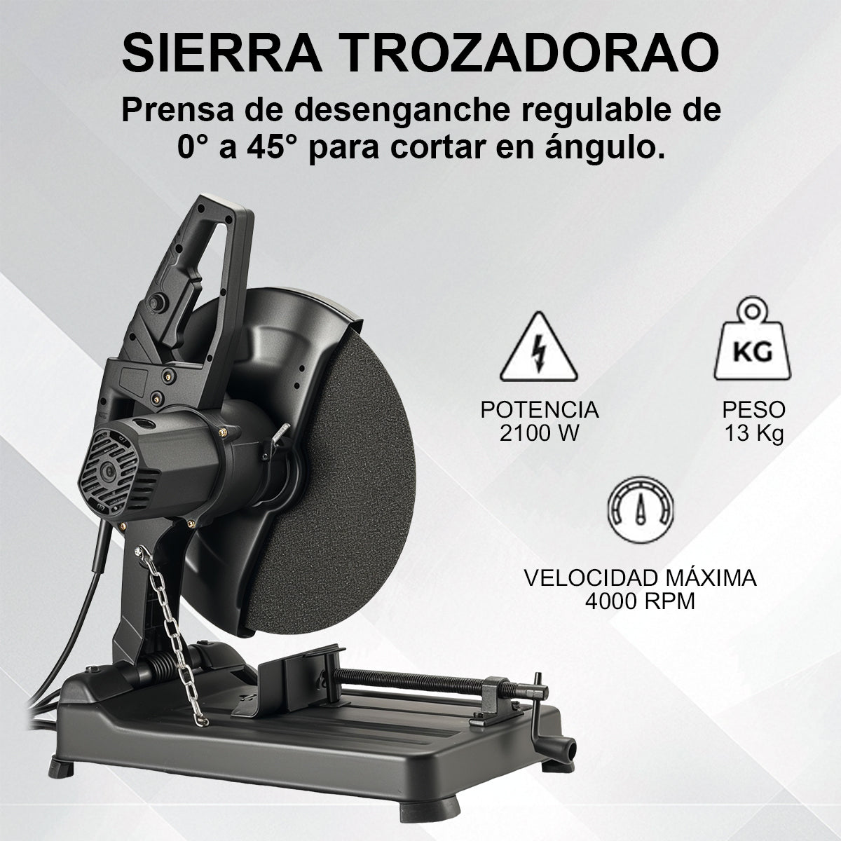 MAQUINA CORTADORA DE METALE 2100w  DEWINNER