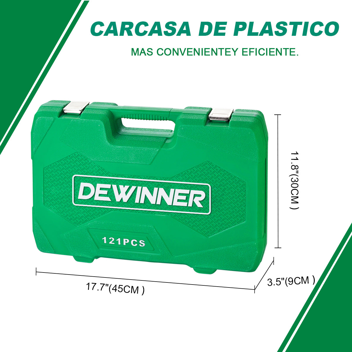 DEWINNER De Herramientas Mecanica Dados Acerokit121 Pzas