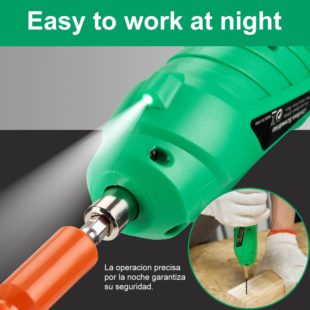 Destornillador inalámbrico DEWINNER 3.6v, juego de 46 piezas