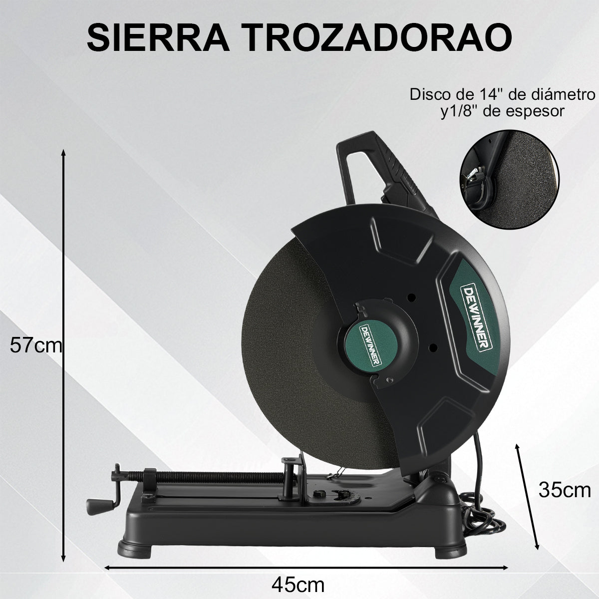 MAQUINA CORTADORA DE METALE 2100w  DEWINNER