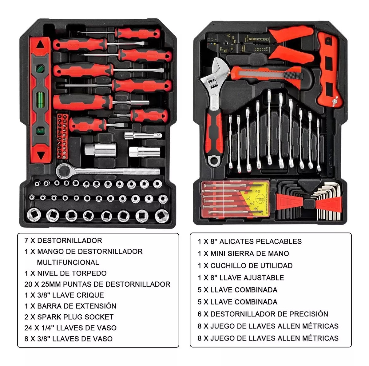 Juego De Herramientas De Taller Mecánico, 191 Piezas