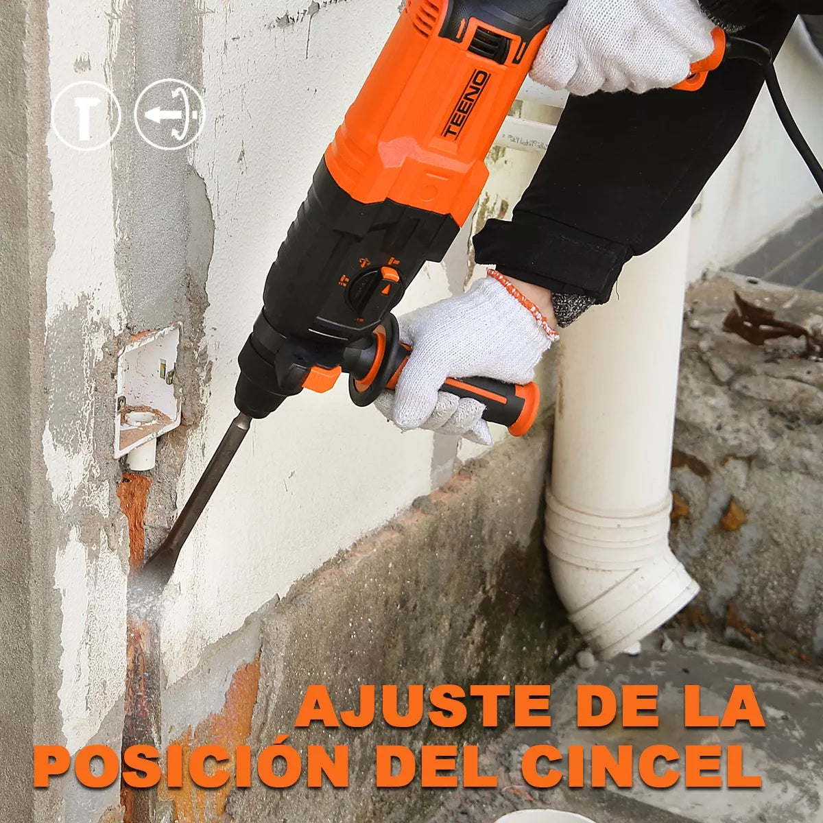 Rotomartillo Perforador Cincelador Sds 800w Teeno 2632