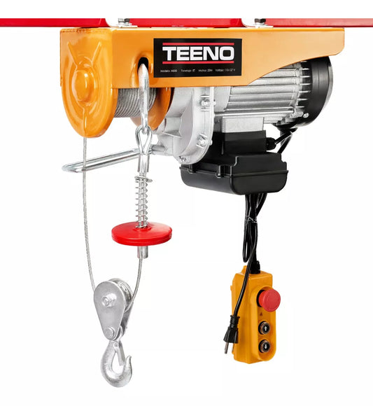 Polipasto Eléctrico Teeno De Carga De 400/800kg, 20 M, 110v