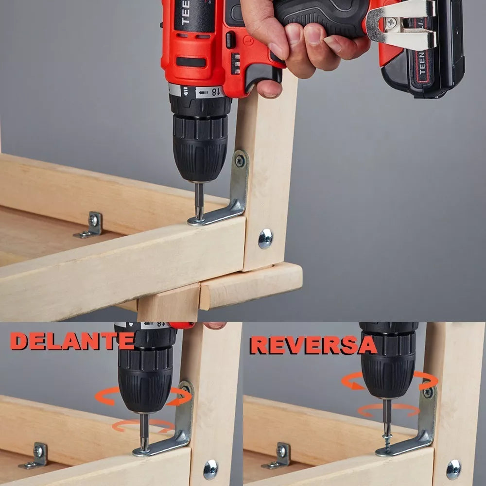 Taladro Atornillador 5816-1 Teeno Estuche Con Batería 1x21v