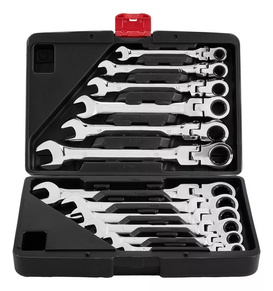 Llaves Combinadas Con Matraca | 8 - 19 Mm | 12 Pz Stanew