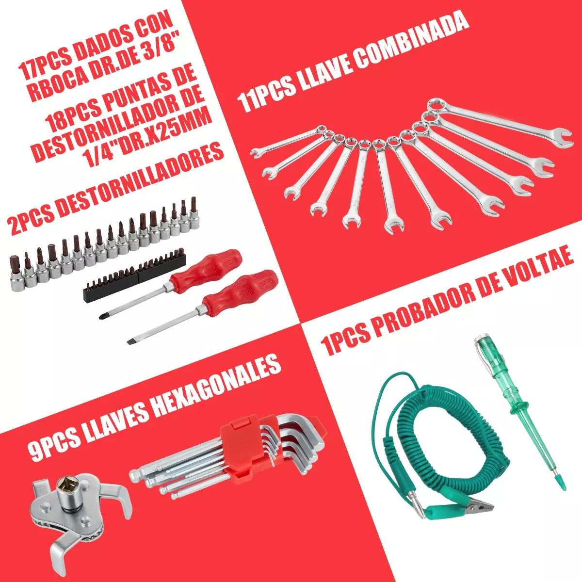 Juego De Herramientas Reparación De Automóviles Teeno 121pz