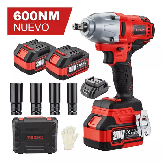 Llave De Impacto Inalámbrica600 Nm Teeno 3758 2batería 4.0ah