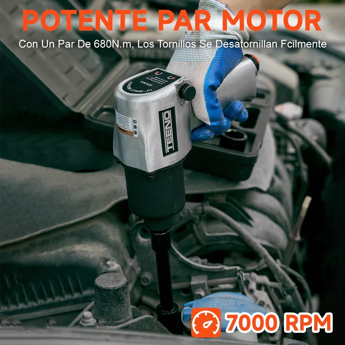 Llave Impacto Neumática Prof. 1/2'' 7.500 Rpm 680nm Teeno