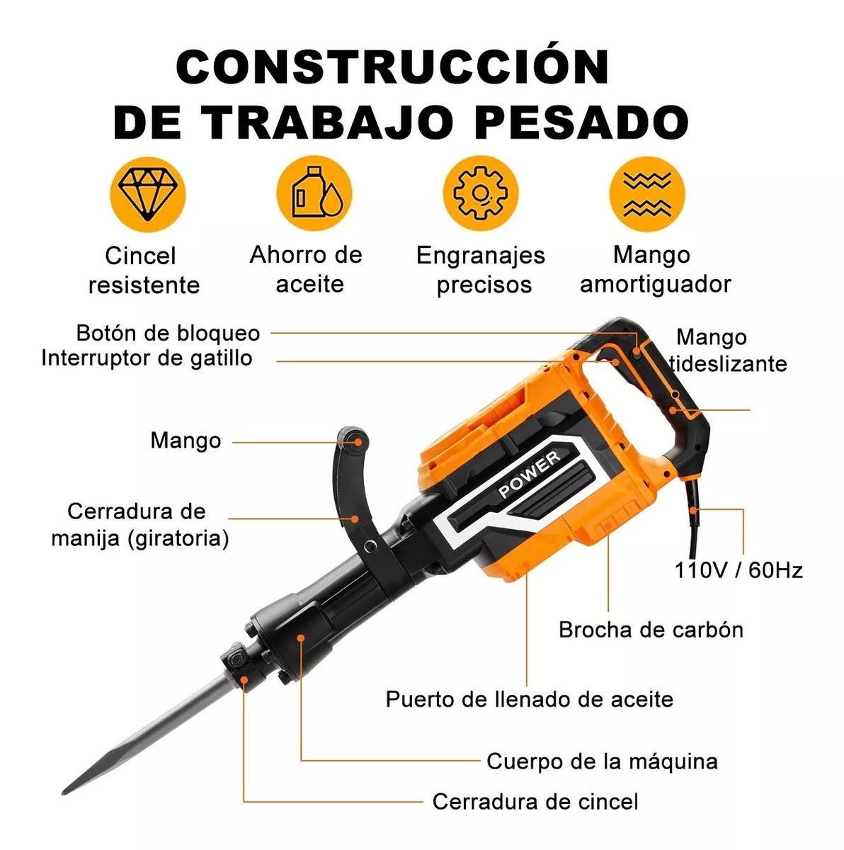 Trituradora De Concreto Teeno G500 1700w