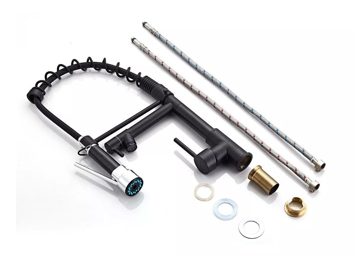 Grifo Monomando Fregadero Llave Mezcladora Teeno Cl-03 Negro