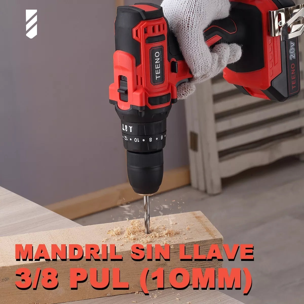 Taladro Rotomartillo Teeno 714 Con Estuche Y Batería 2ah