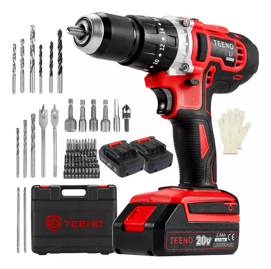 Juego De Baterías Taladro Rotomartillo Teeno-916 De 1/2 PuLG