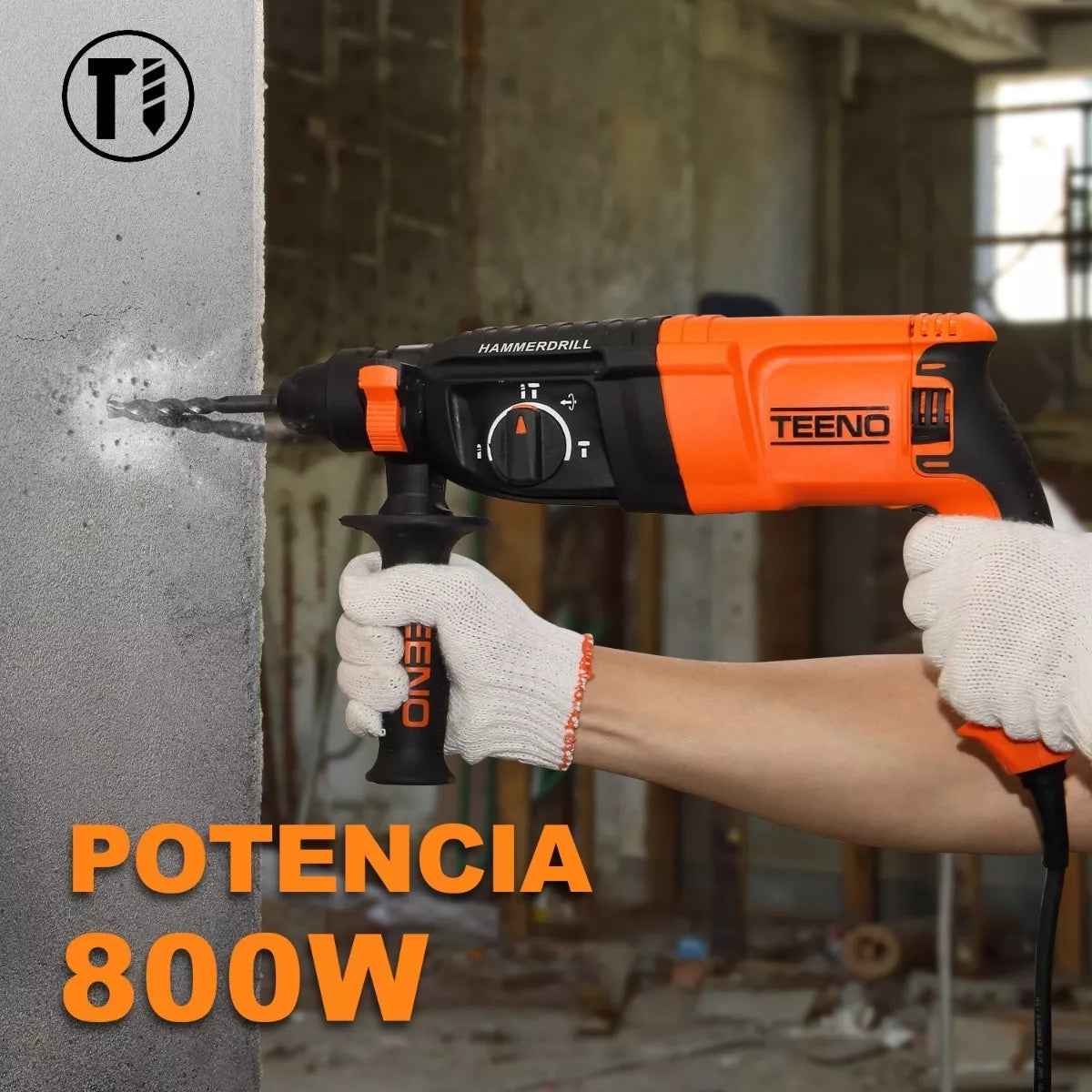 Martillo Perforador Sds Teeno Rh910 De 800 W