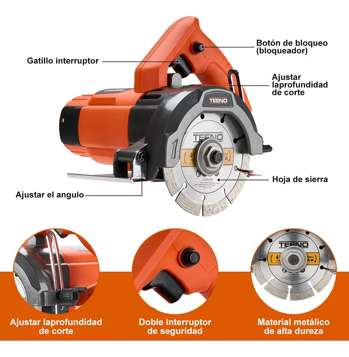 Cortadora Teeno Para Marmol Azulejo Porcelanato 1200w