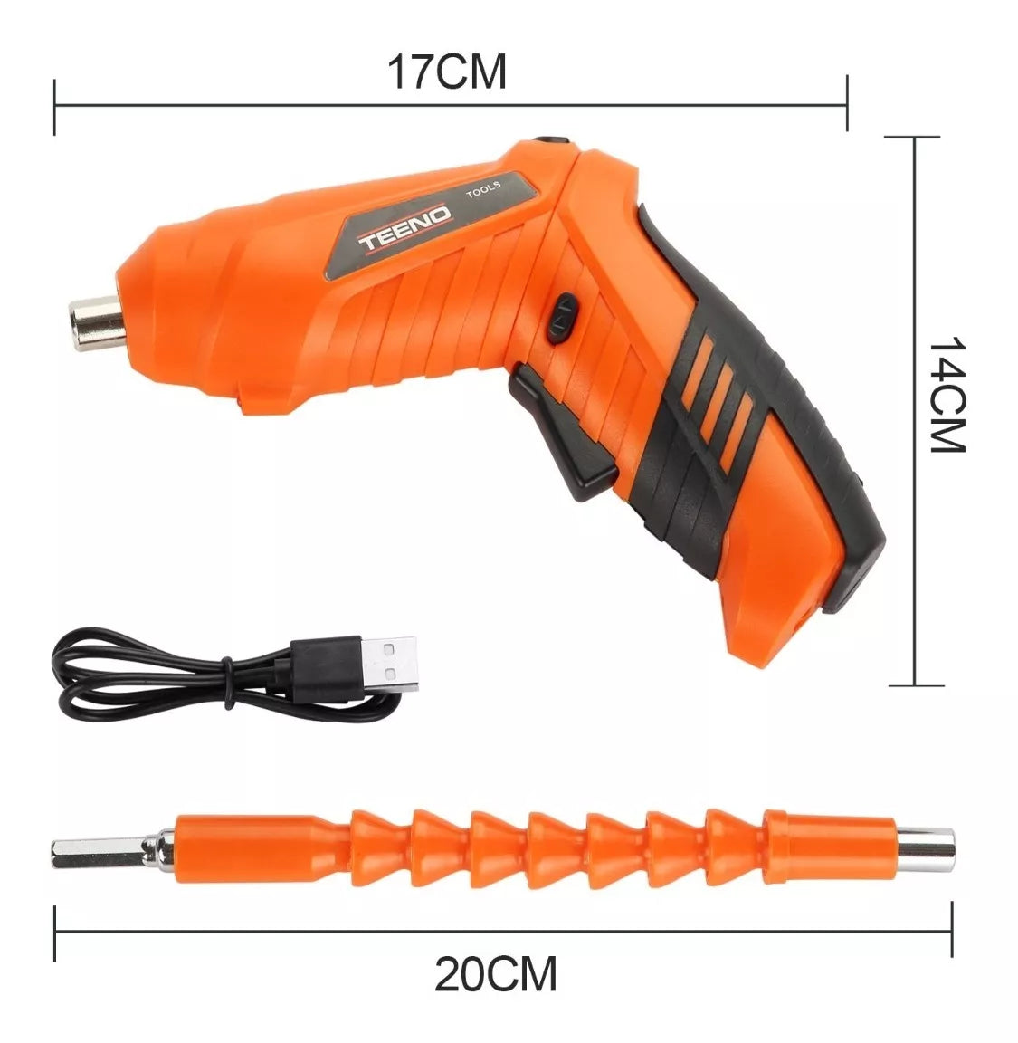 Atornillador Inalambrico Teeno De 3.6v, Kit De 46 Piezas.
