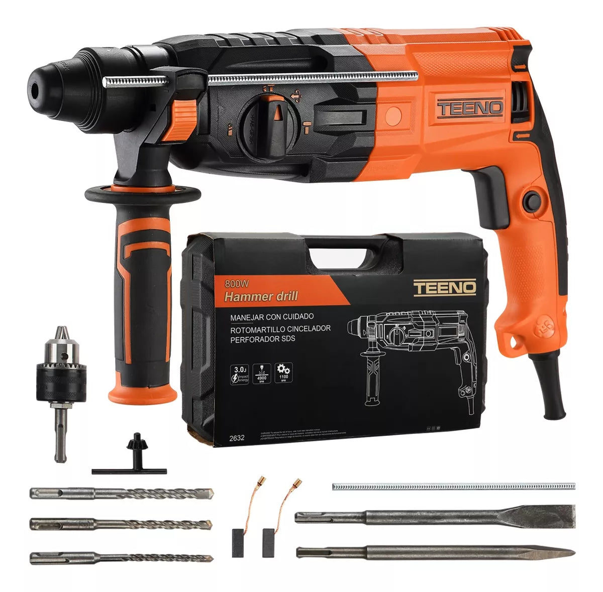 Rotomartillo Perforador Cincelador Sds 800w Teeno 2632
