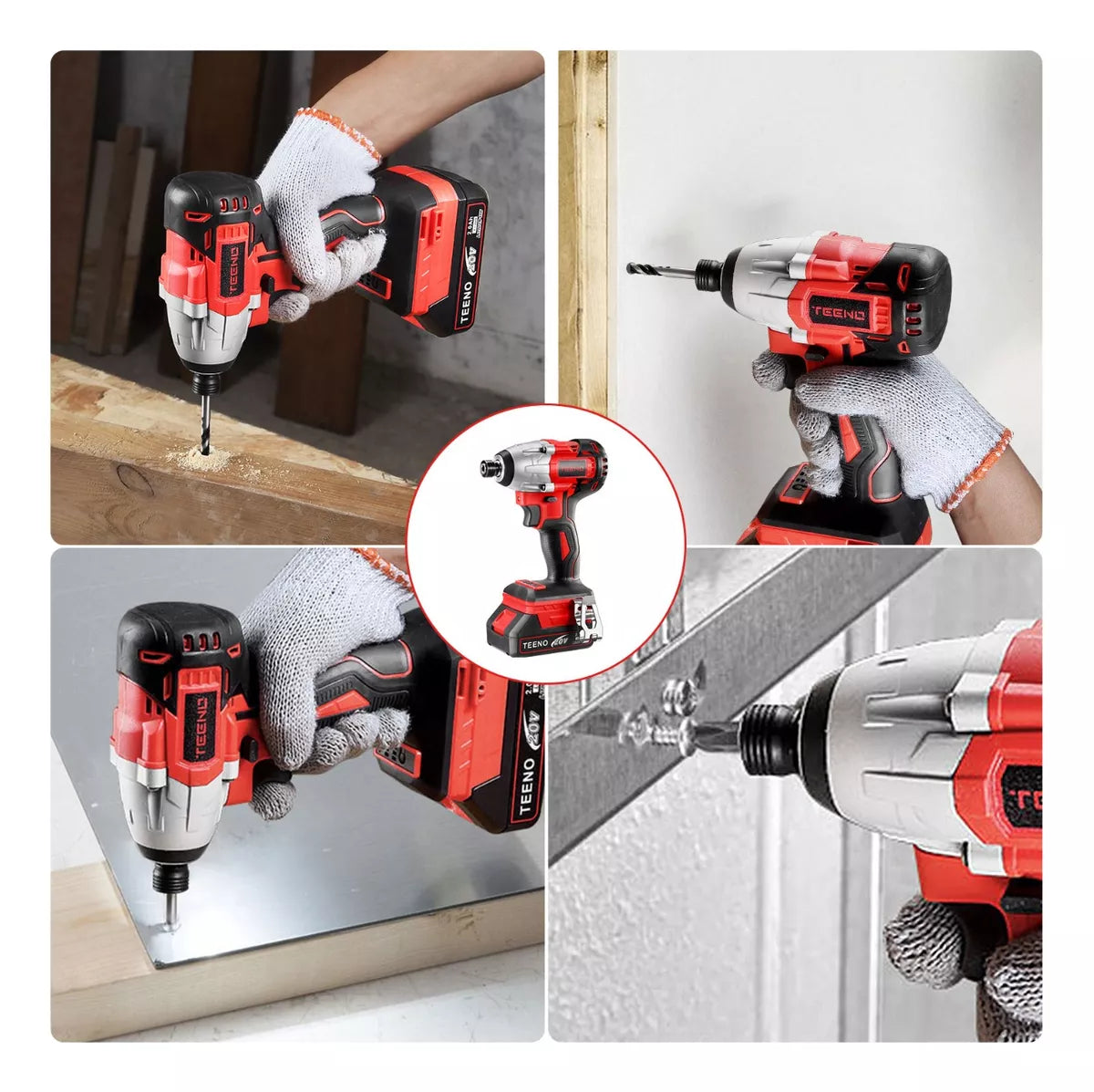 Atornillador De Impacto Inalámbrico De 20v Teeno 2ah 3188