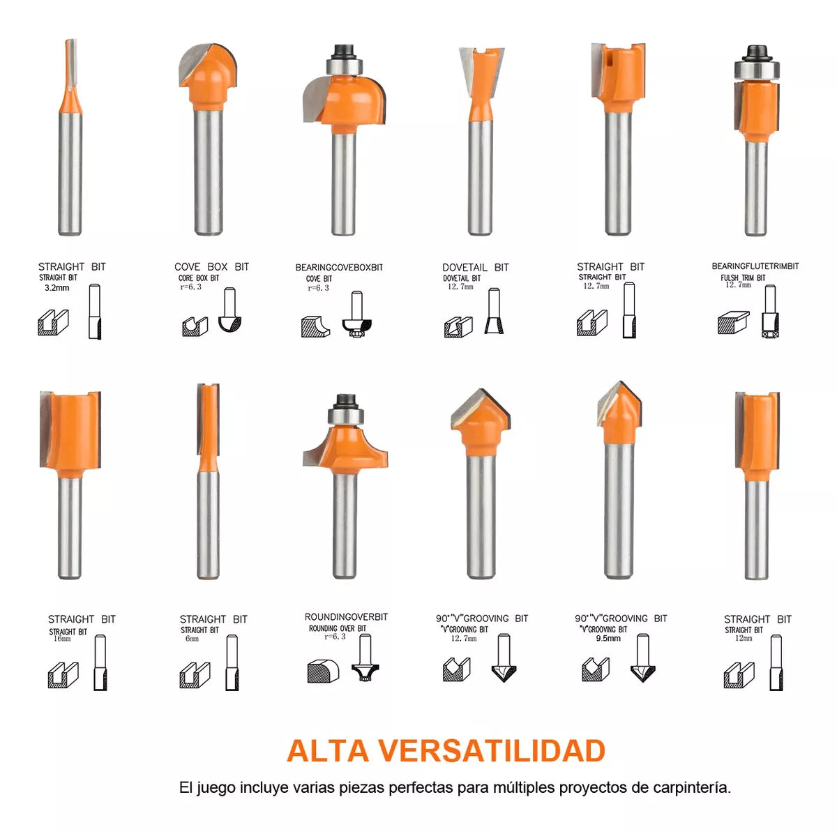 Router Teeno 3709 650w +15 Brocas Carburo 1/4