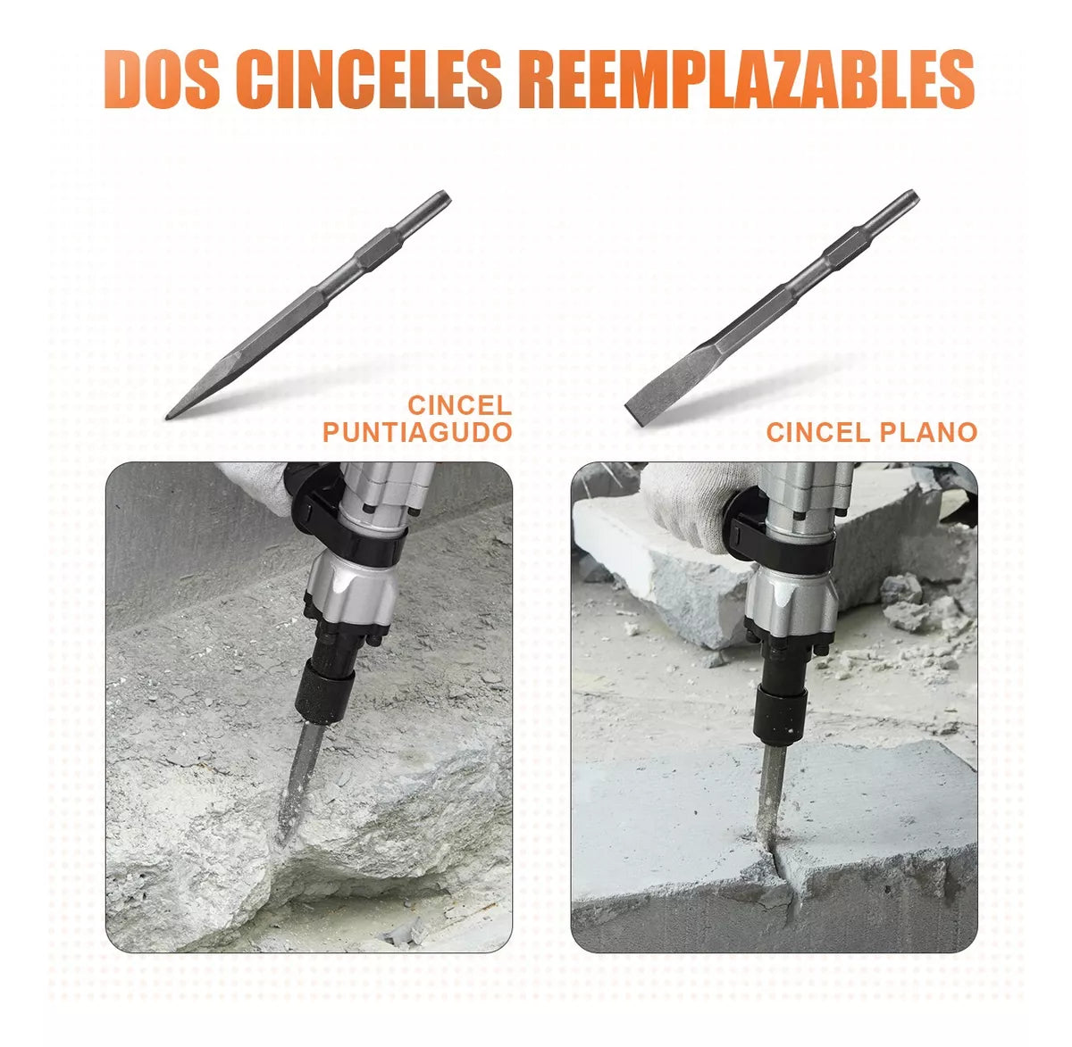 Martillo Demoledor Cincelador Teeno Hex.17 1600w 18j Ak-47