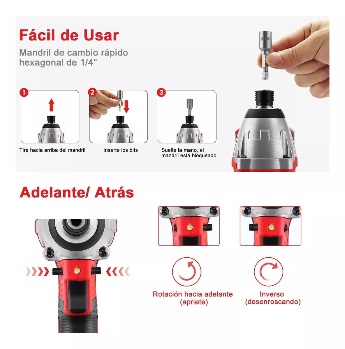 Atornillador De Impacto Inalámbrico De 20v Teeno 2ah 3188