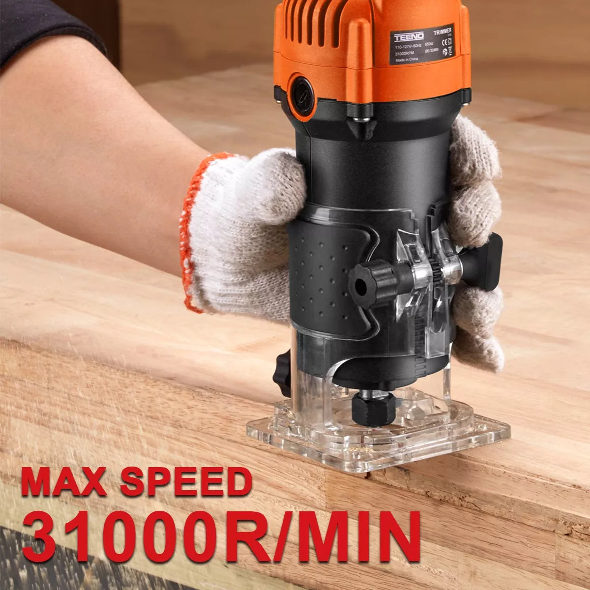 Router Teeno 3709 650w +15 Brocas Carburo 1/4