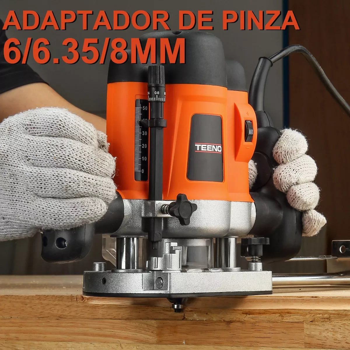 Router Teeno 60082 1200w 110v Con 12 Accesorios