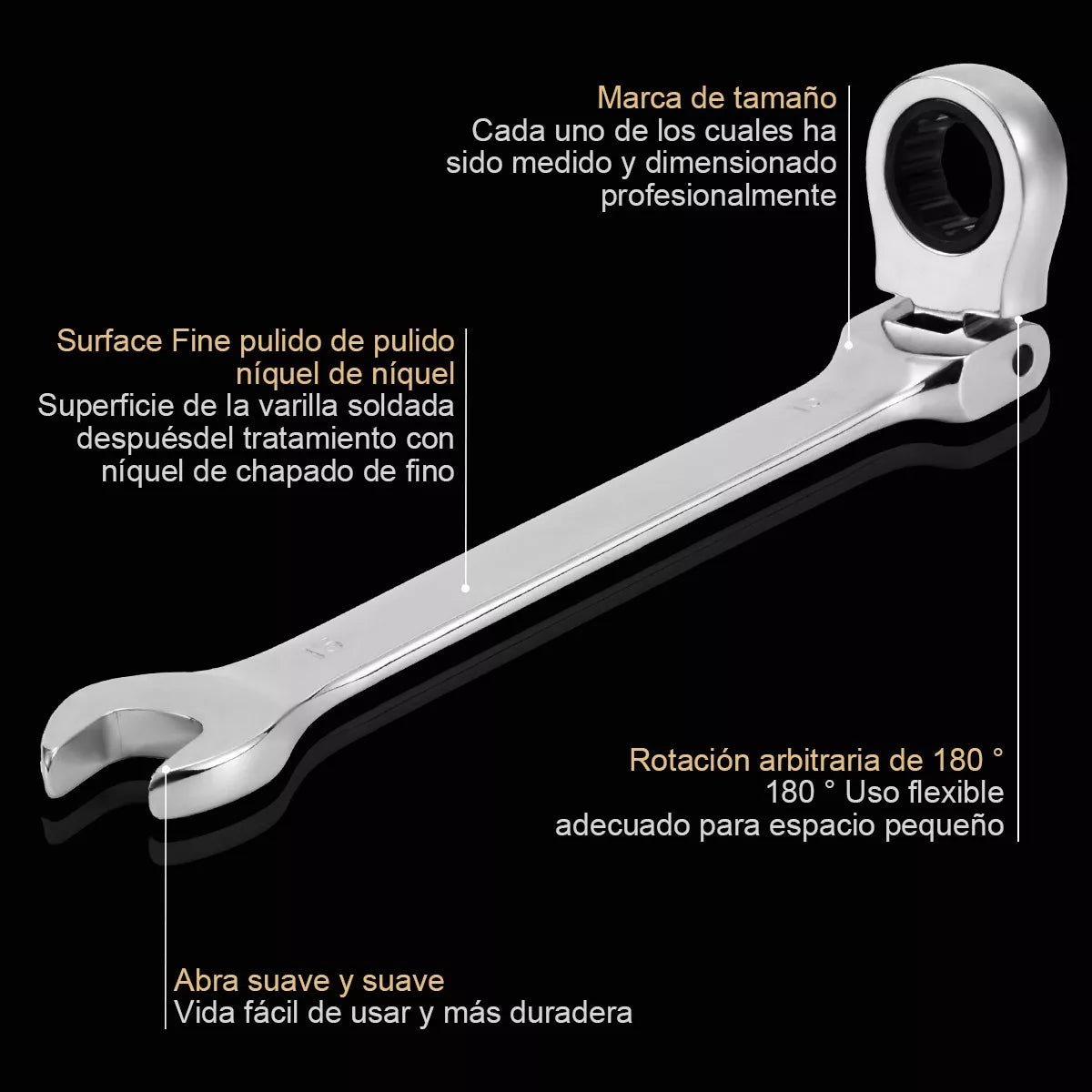 Llaves Combinadas Con Matraca | 8 - 19 Mm | 12 Pz Stanew