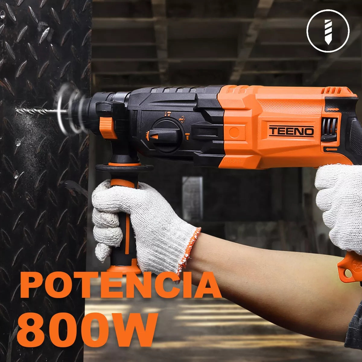 Rotomartillo Perforador Cincelador Sds 800w Teeno 2632