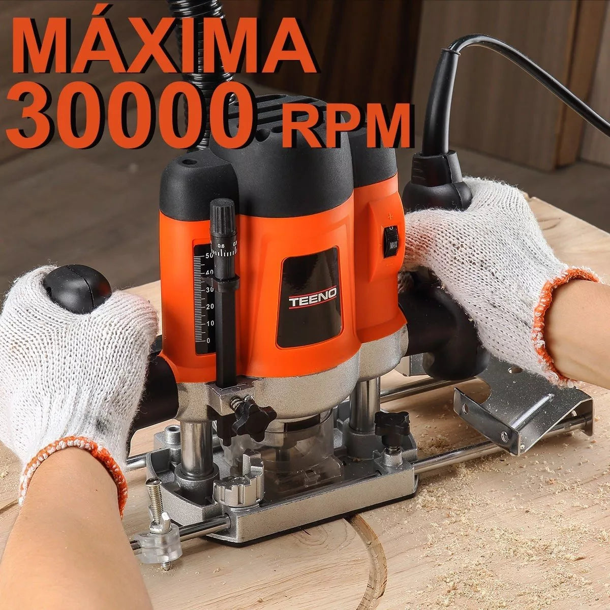 Router Teeno 60082 1200w 110v Con 12 Accesorios