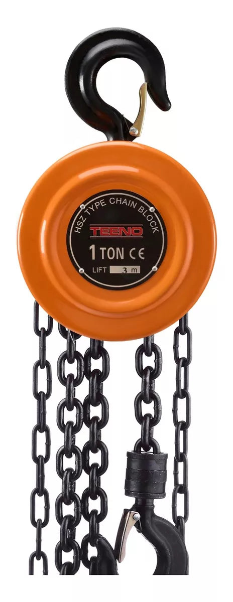 Polipasto Con 3 M Cadena 1 Toneladas High Power Teeno