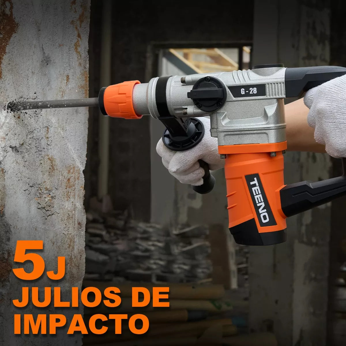 Rotomartillo Cincelador Industrial Sds Teeno G28 1600w