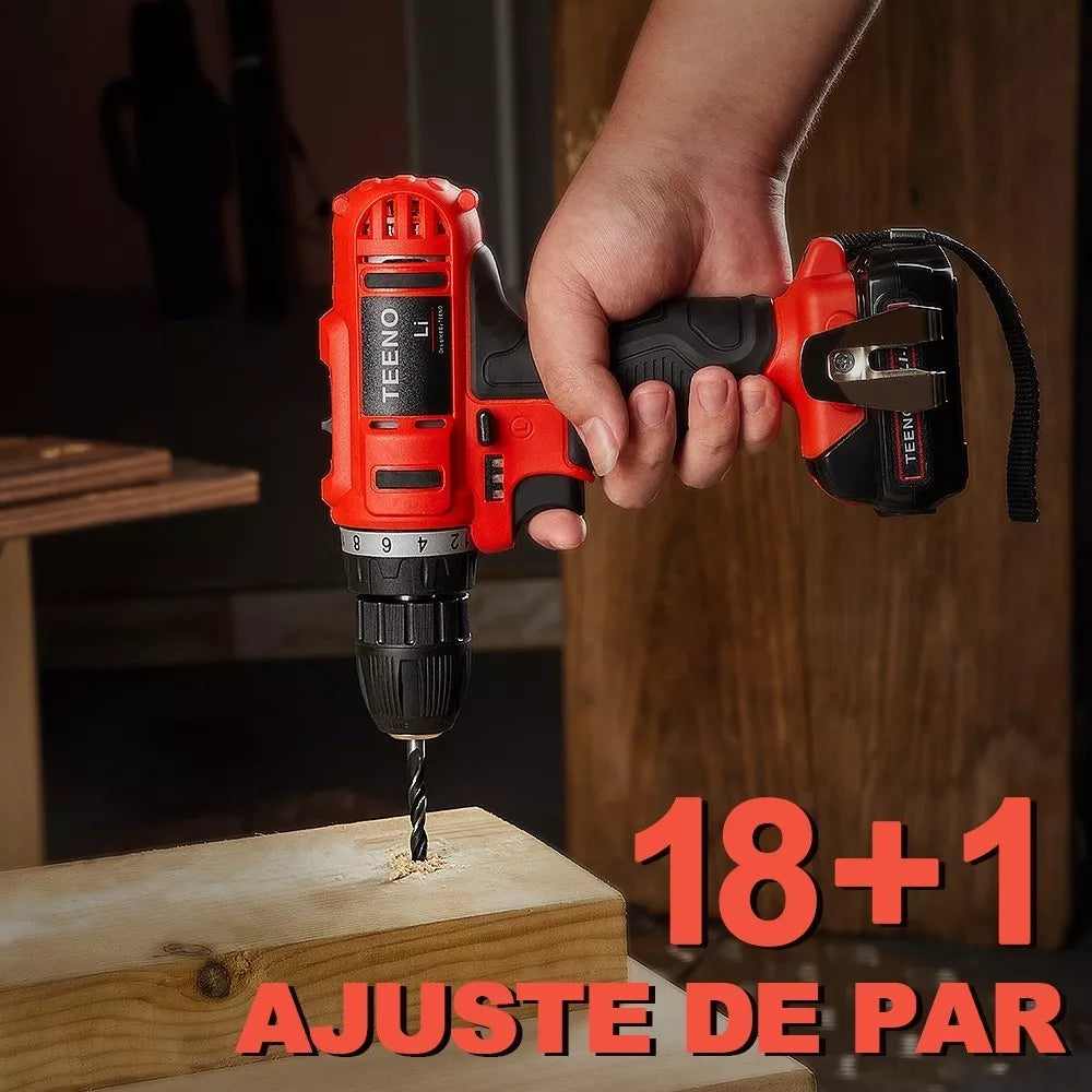 Taladro Atornillador Con Batería De Iones De Litio De 2x21v