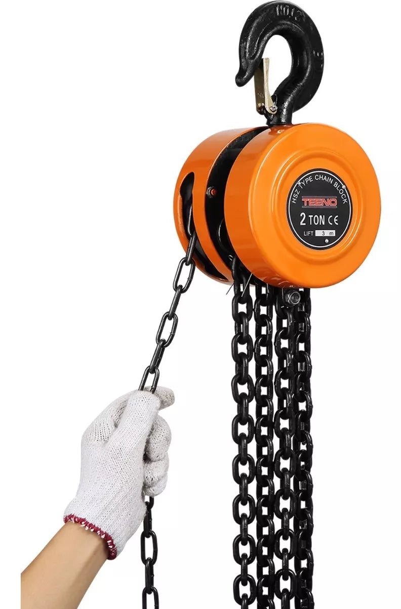 Polipasto Con Cadena De 3m, Capacidad De 2 Toneladas