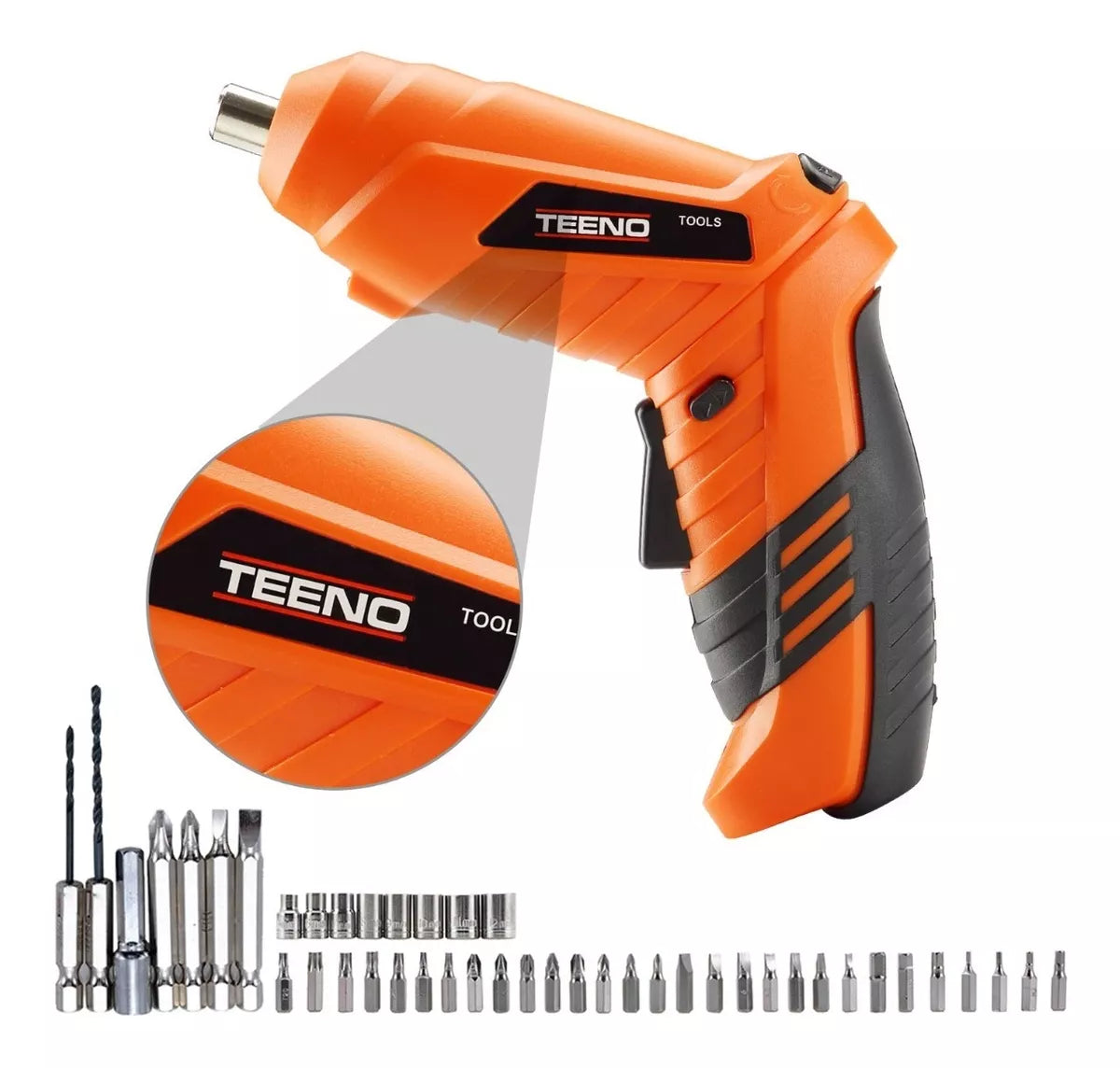 Atornillador Inalambrico Teeno De 3.6v, Kit De 46 Piezas.