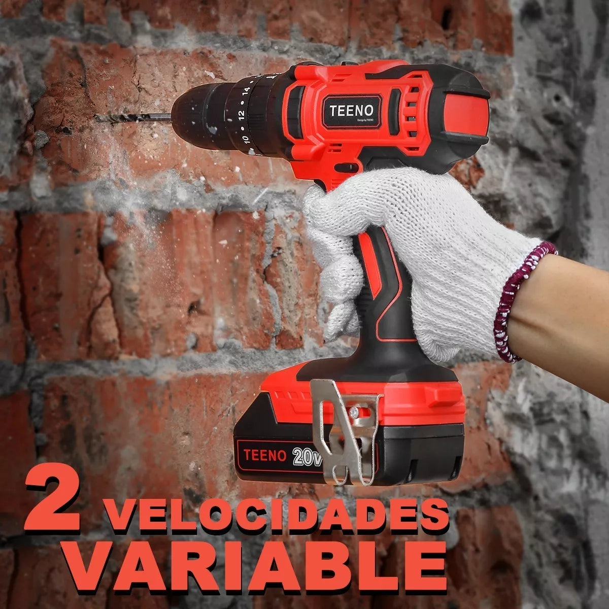 Taladro Rotomartillo Teeno 714 Con Estuche Y Batería 2ah