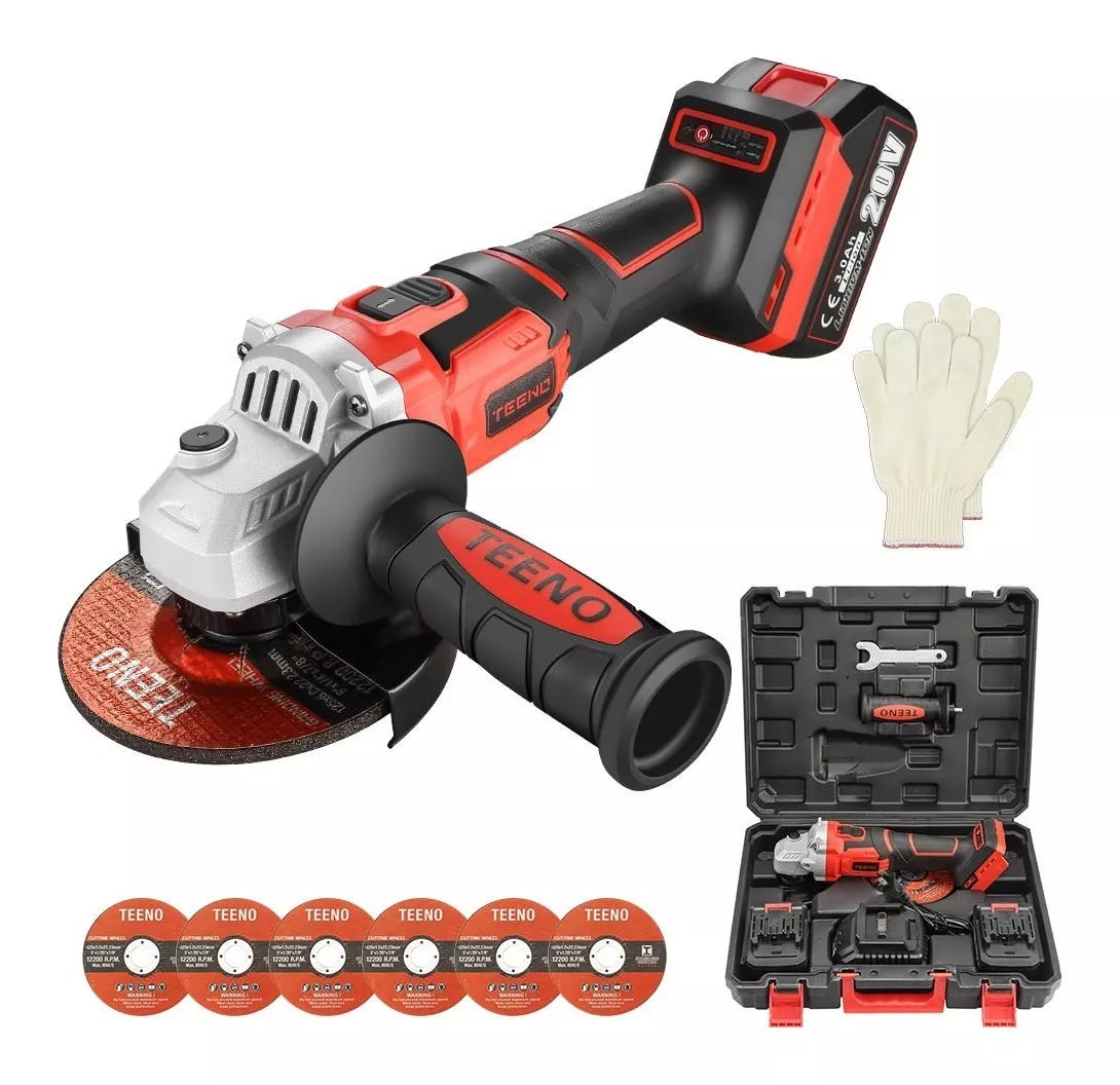 Esmeril Angular Inalambrico 3ah Teeno Jm-2231 5pulgada 20v