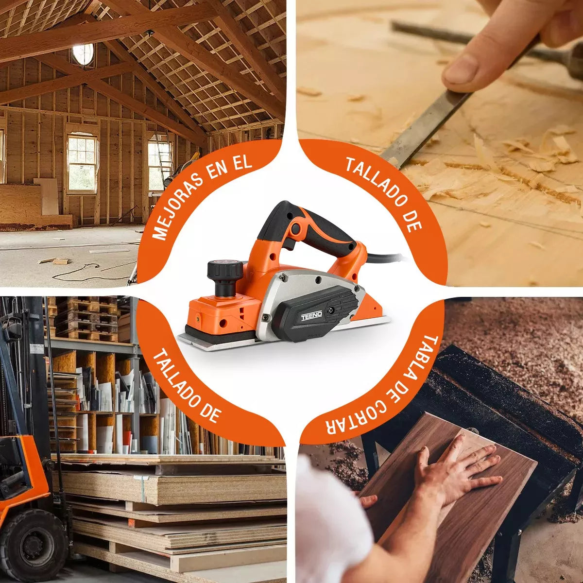 Cepilladora Eléctrica Cepillo Brush 16000rpm 127v Teeno