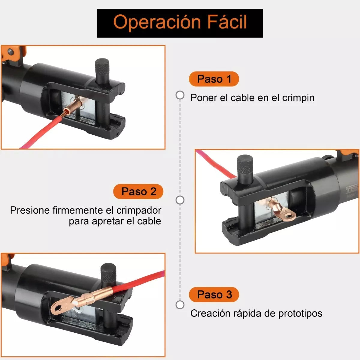 Ponchadora Pinza Hidraulica 16t Juego Con 30 Pza Yqk