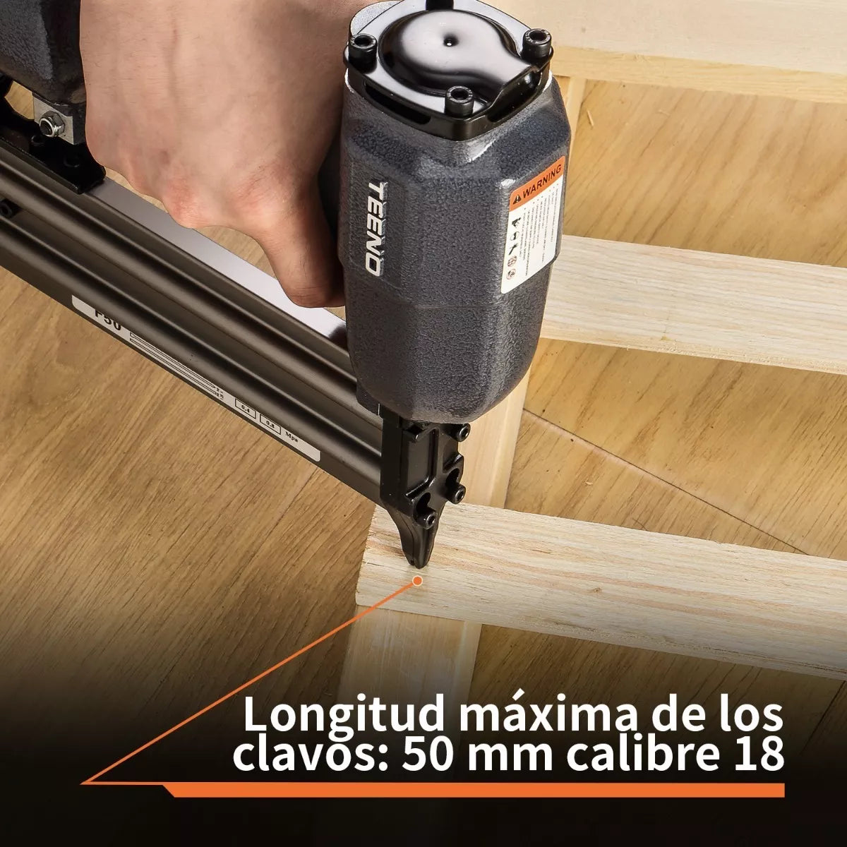 Pistola Clavadora Neutica Teeno Profesional Con 500clavos