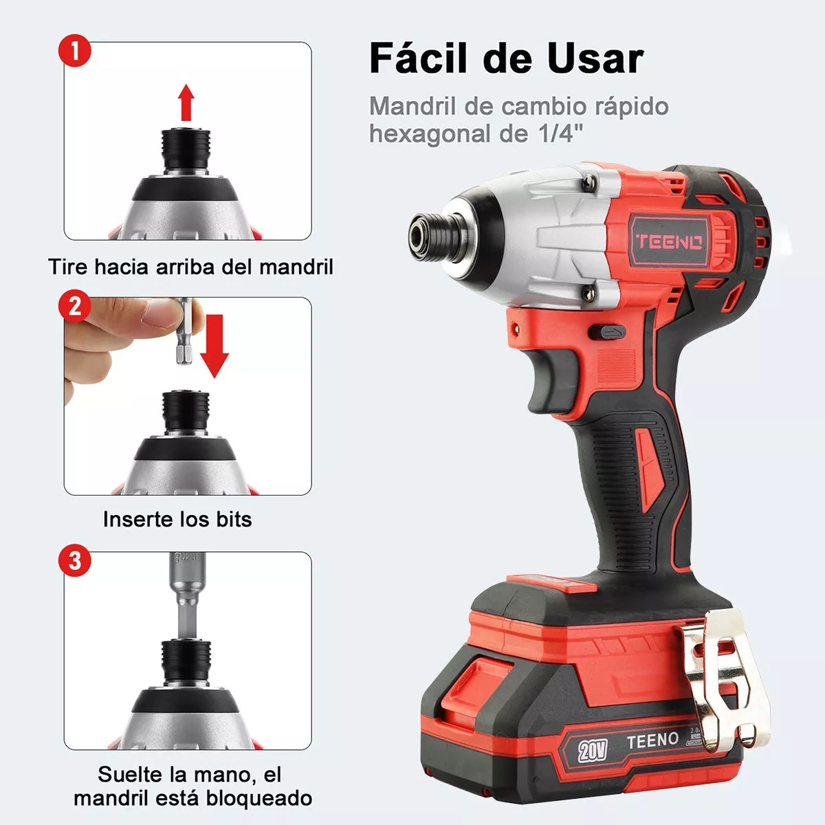 Juego combinado de taladro rotomartillo teeno-911 (sin escobillas) y Atornillador De Impacto 3188 (sin escobillas) teeno